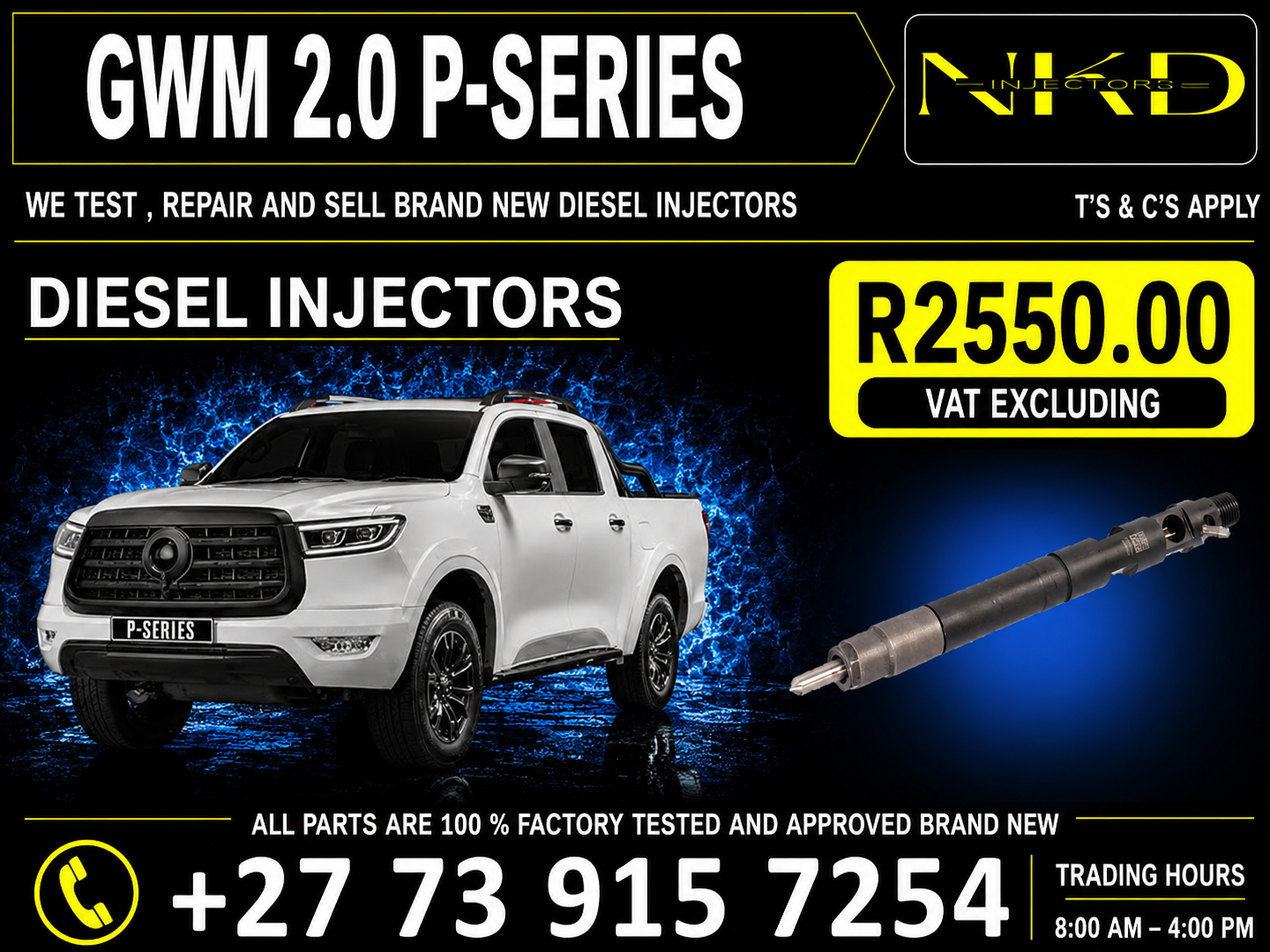 Injectors_GWM_2.0L_P-SERIES_Delphi - Private Seller Injectors_GWM_2.0L_P-SERIES_Delphi - Private Seller