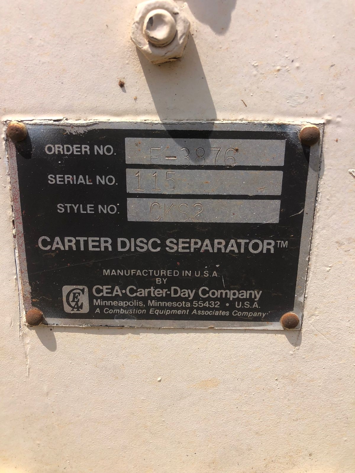 Carter Disc Separator 