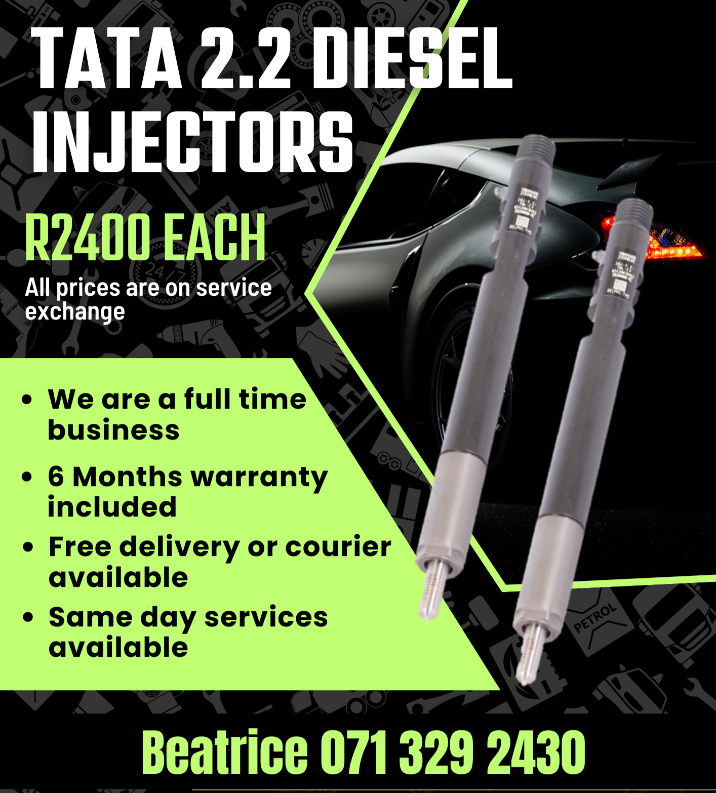 TATA 2.2 INJECTORS FOR SALE WITH WARRANTY - Private Seller