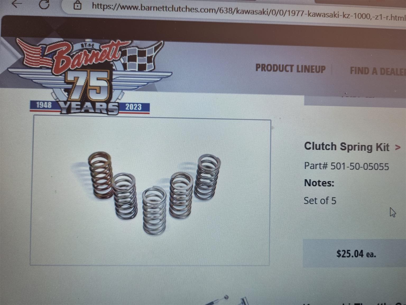 HD Clutch Springs Z1 / Z1000 Kawasaki - Private Seller