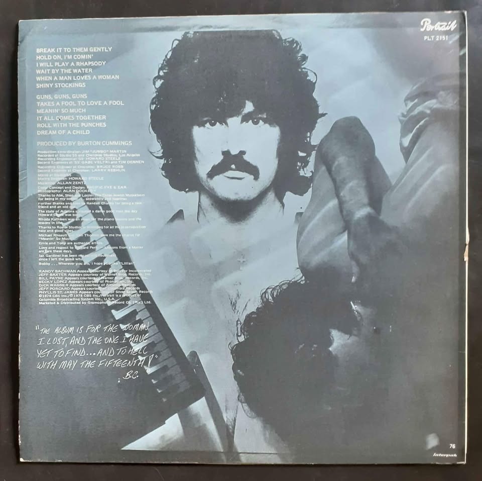 Burton Cummings - Dream of A Child LP Record