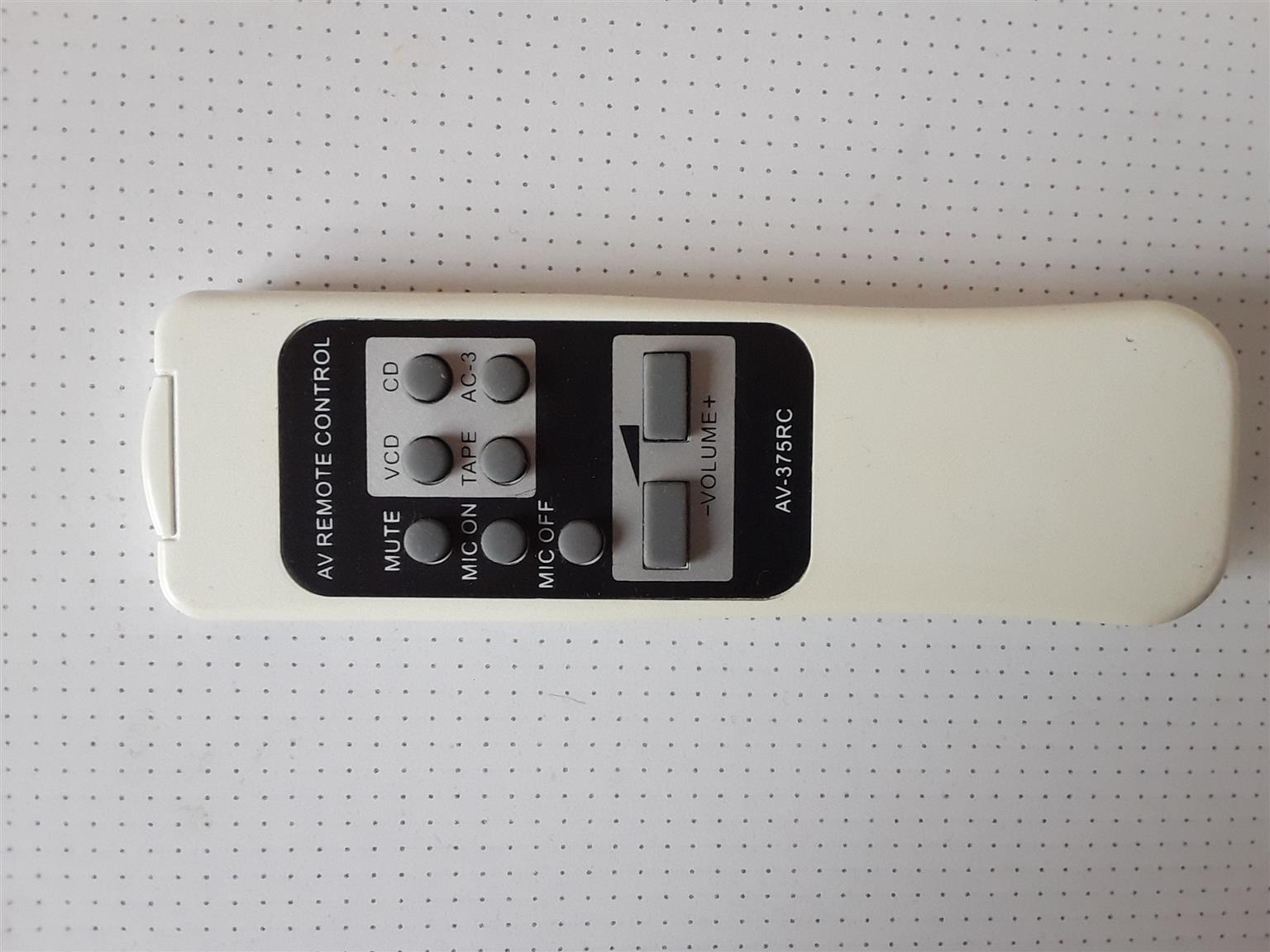 Remote Control AV-375RC Remote Control AV-375RC