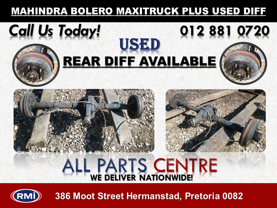 Mahindra Bolero Maxitruck Plus Used Rear Diff for Sale Mahindra Bolero Maxitruck Plus Used Rear Diff for Sale