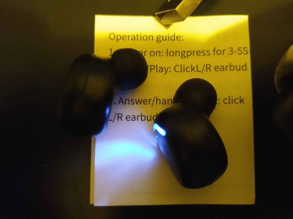 Brand New Sleek Wireless Headset with Display & Charging Case – Black