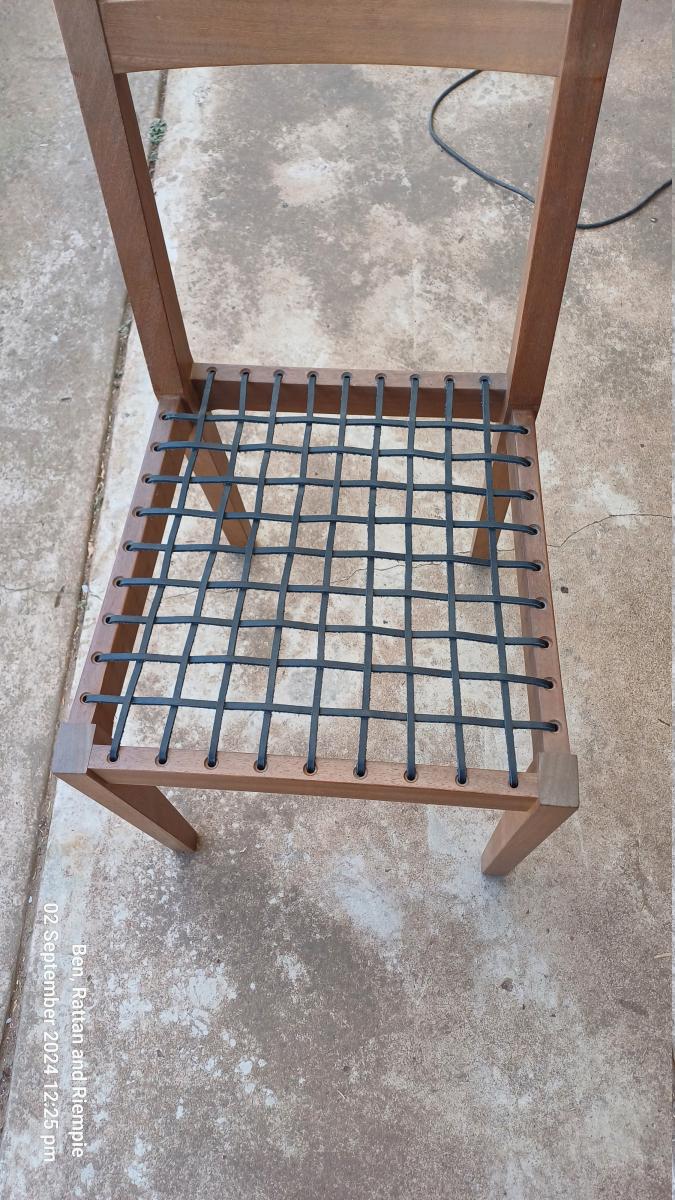 In 2 minds whether you should use white chair riempies or raw riempies? In 2 minds whether you should use white chair riempies or raw riempies?