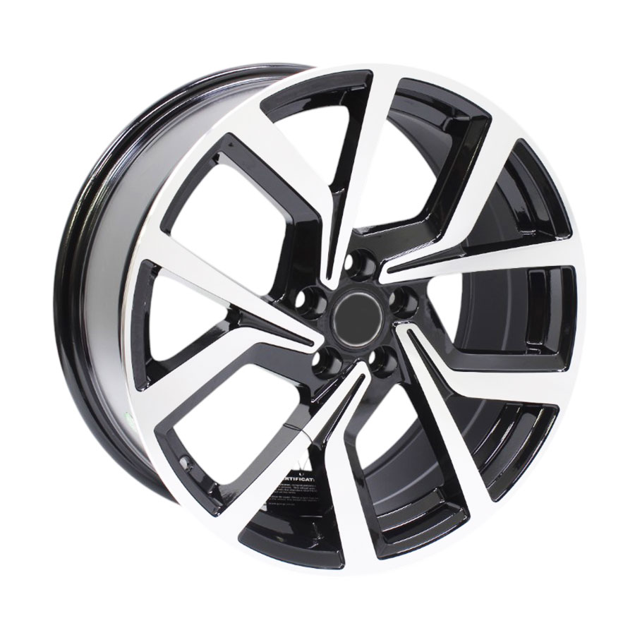17″ GR5209 5/100 Black Machine Face Alloy Wheels