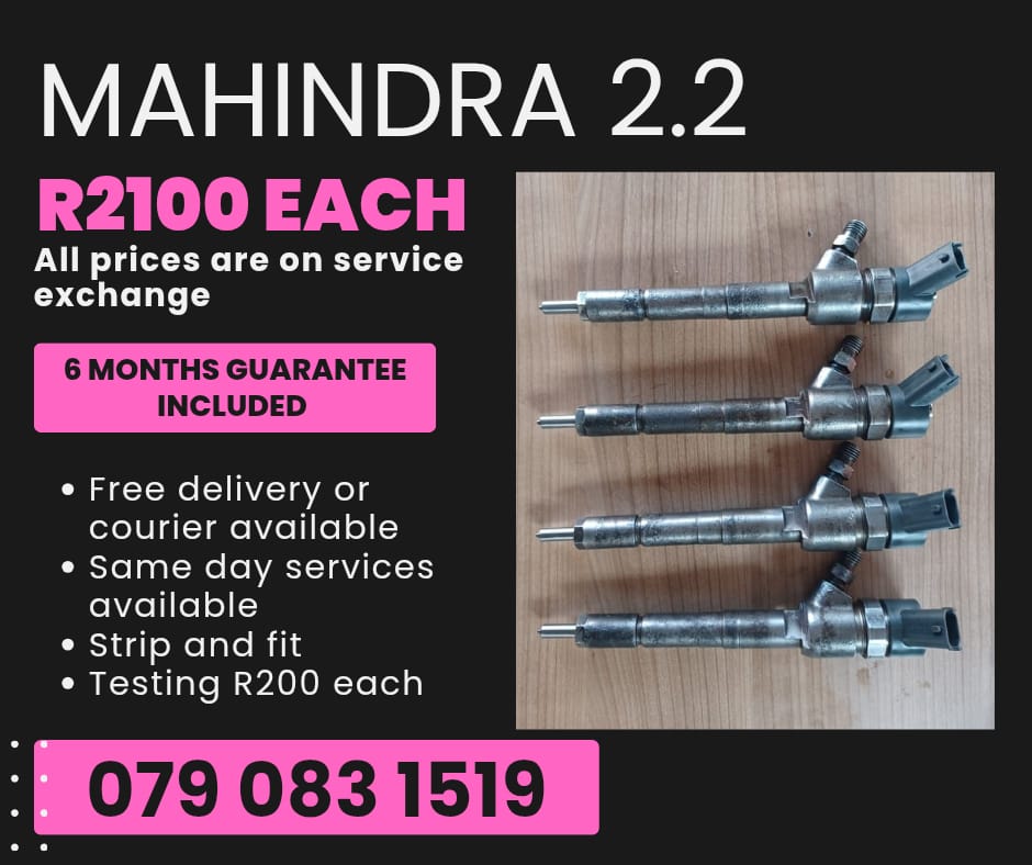 MAHINDRA 2.2 INJECTORS FOR SALE WITH WARRANTY INCLUDED - Private Seller MAHINDRA 2.2 INJECTORS FOR SALE WITH WARRANTY INCLUDED - Private Seller