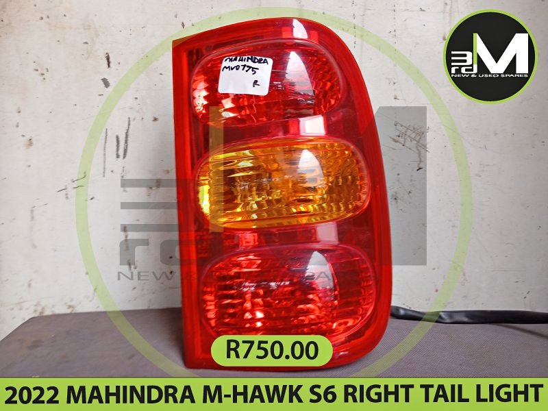2022 MAHINDRA M HAWK S6 RIGHT TAIL LIGHT   MV0775