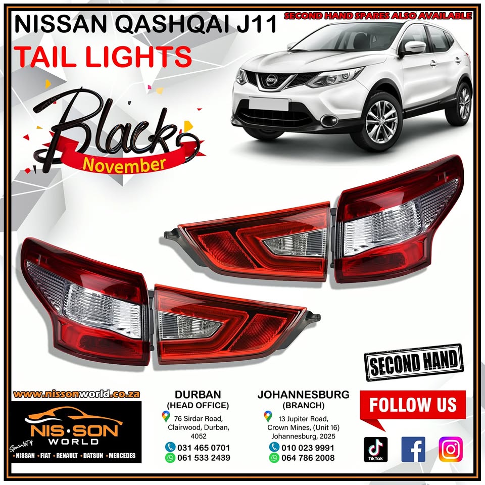 NISSAN QASHQAI J11 TAIL LIGHTS
