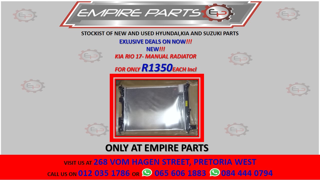 KIA RIO 17- MANUAL RADIATOR - Private Seller KIA RIO 17- MANUAL RADIATOR - Private Seller