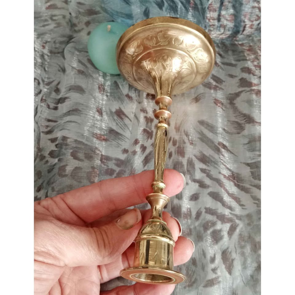 A Single Brass Candle Holder