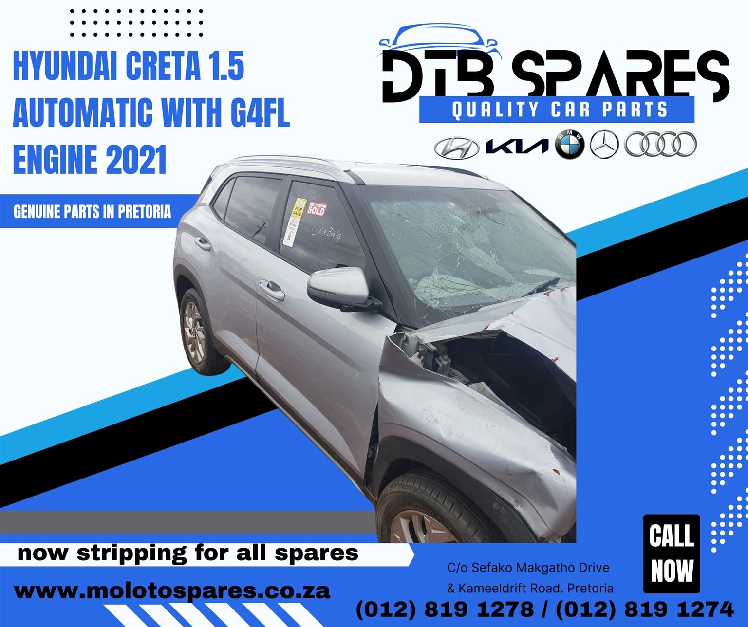 Hyundai Creta 1.5 automatic with G4FL engine 2021 model STRIPPING - Private Seller Hyundai Creta 1.5 automatic with G4FL engine 2021 model STRIPPING - Private Seller