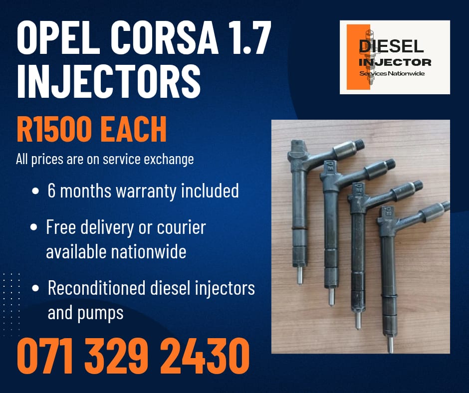 OPEL CORSA 1.7 INJECTORS FOR SALE WITH WARRANTY INCLUDED - Private Seller OPEL CORSA 1.7 INJECTORS FOR SALE WITH WARRANTY INCLUDED - Private Seller