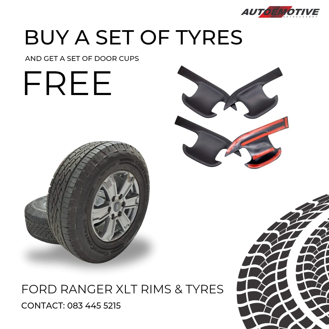Ford Ranger XLT rims and tyres with free door cups - Private Seller Ford Ranger XLT rims and tyres with free door cups - Private Seller