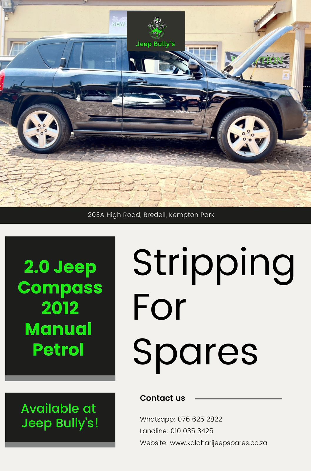 2.0 Jeep Compass Manual Spares - Private Seller