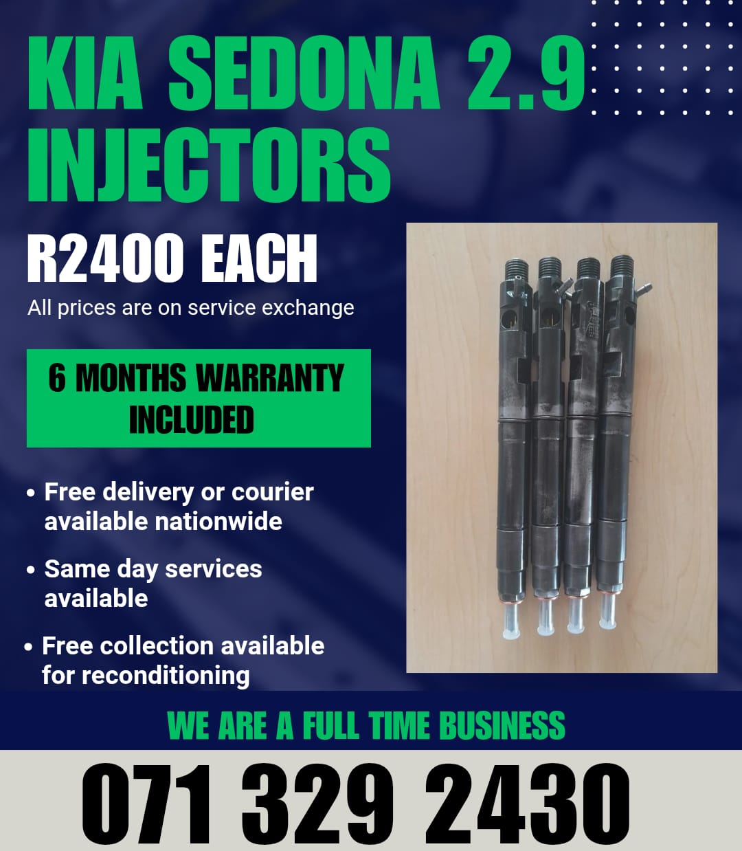 KIA SEDONA 2.9 INJECTORS FOR SALE WITH WARRANTY ON - Private Seller KIA SEDONA 2.9 INJECTORS FOR SALE WITH WARRANTY ON - Private Seller