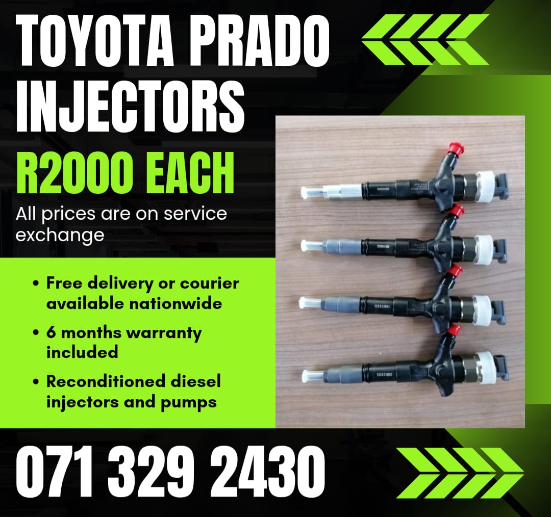 TOYOTA PRADO INJECTORS FOR SALE WITH WARRANTY INCLUDED - Private Seller TOYOTA PRADO INJECTORS FOR SALE WITH WARRANTY INCLUDED - Private Seller