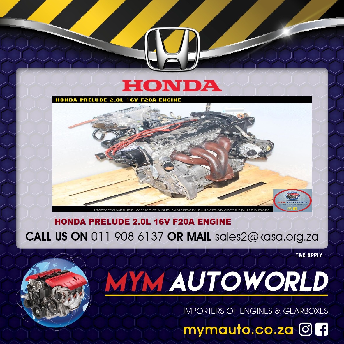 HONDA PRELUDE 2.0 16V F20A ENGINE - Private Seller HONDA PRELUDE 2.0 16V F20A ENGINE - Private Seller