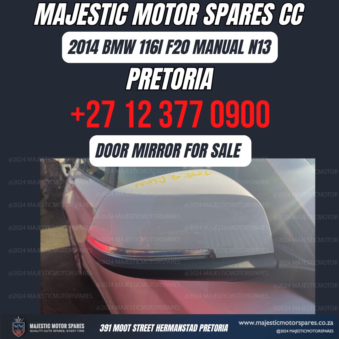 2014 BMW 116i F20 Side Mirror for Sale - White - Private Seller 2014 BMW 116i F20 Side Mirror for Sale - White - Private Seller