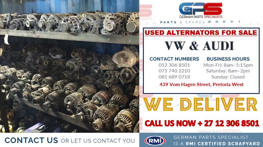 USED REPLACEMENT ALTERNATORS FOR VW & AUDI - Private Seller USED REPLACEMENT ALTERNATORS FOR VW & AUDI - Private Seller