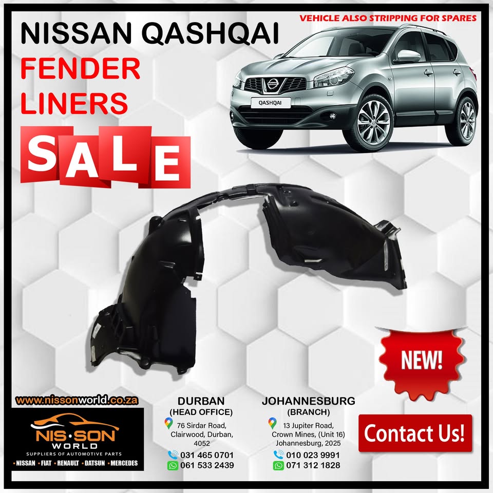 NISSAN QASHQAI FENDER LINERS - Private Seller