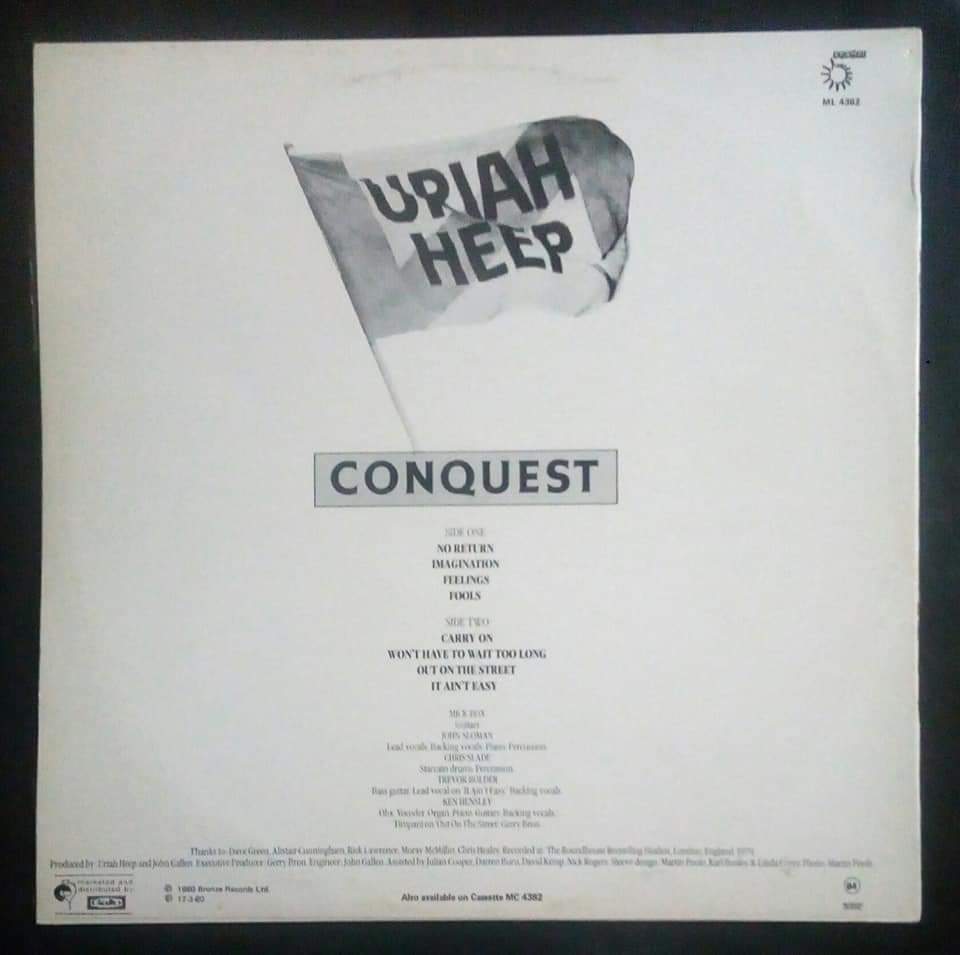 Uriah Heep - Conquest LP Record