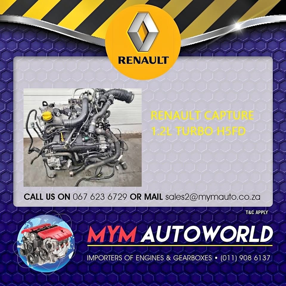 RENAULT CAPTURE 1.2L TURBO H5FD USED IMPORTED ENGINE - Private Seller