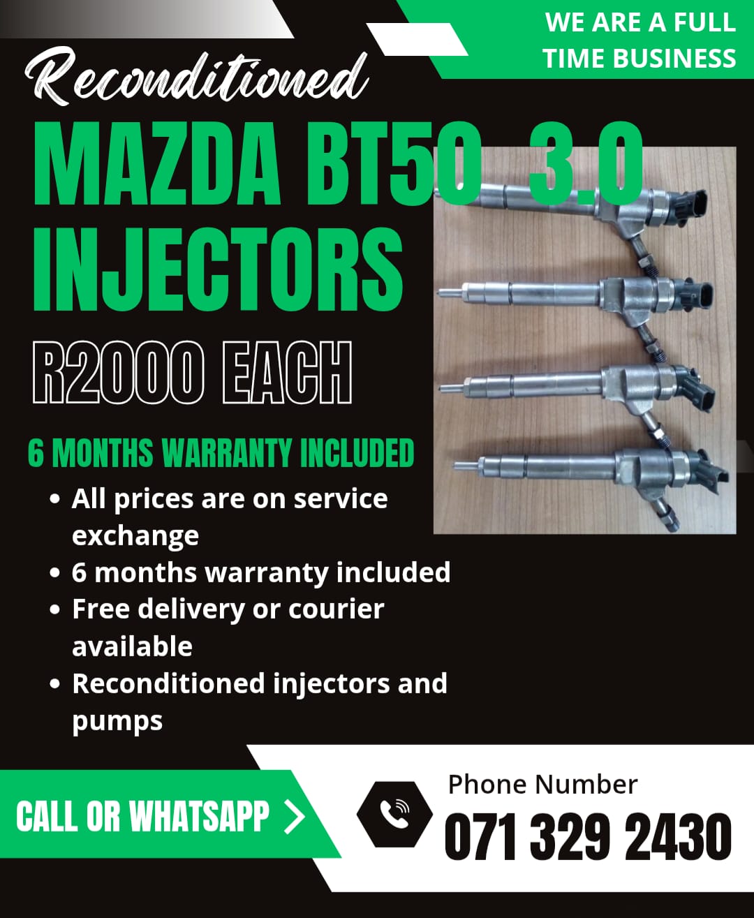 MAZDA INJECTORS FOR SALE WITH WARRANTY - Private Seller MAZDA INJECTORS FOR SALE WITH WARRANTY - Private Seller