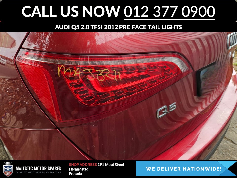Audi Q5 2.0 TFSI 2012 Pre Face tail lights for sale Audi Q5 2.0 TFSI 2012 Pre Face tail lights for sale