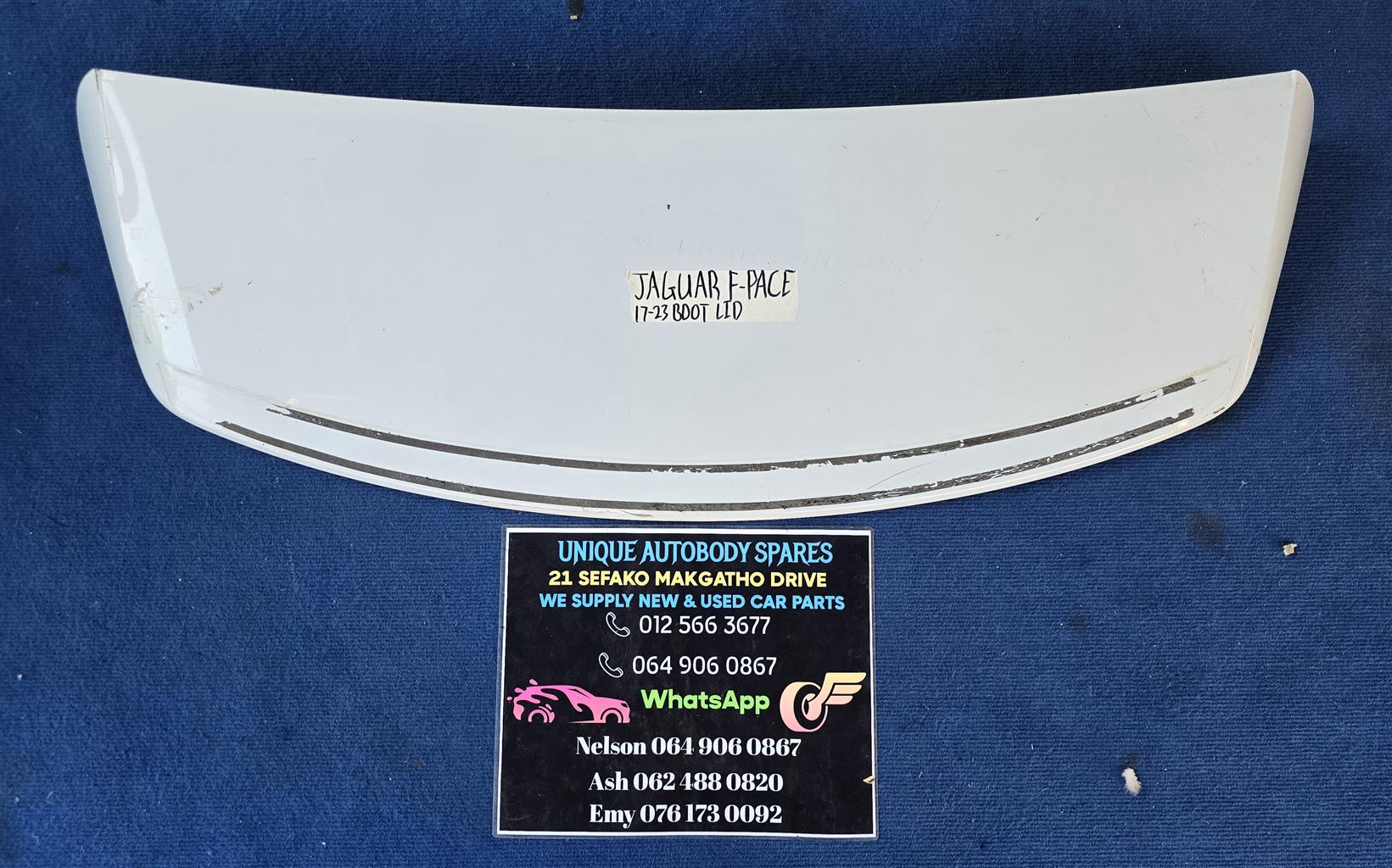 Jaguar F-Pace 2017 – 2023 Boot Lid With Antennae Jaguar F-Pace 2017 – 2023 Boot Lid With Antennae