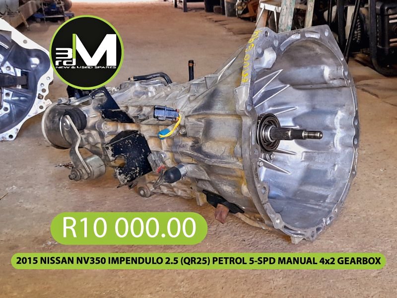 2015 NISSAN NV350 IMPENDULO 2.5 (QR25) PETROL 5-SPD MANUAL 4×2 GEARBOX