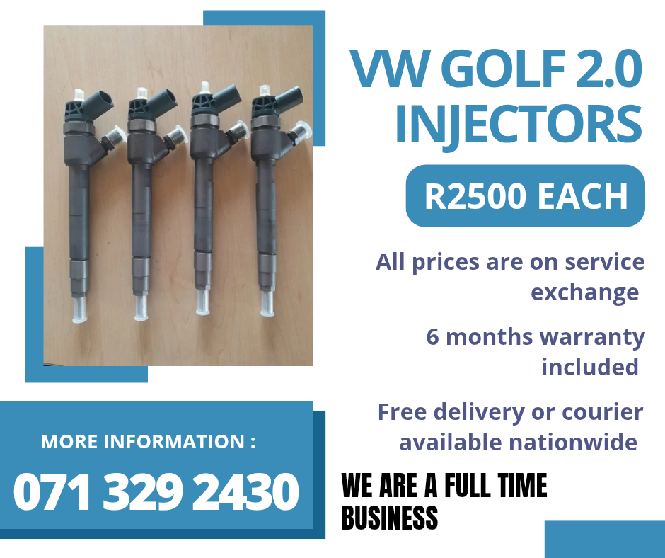 VW GOLF 2.0 INJECTORS FOR SALE WITH WARRANTY ON