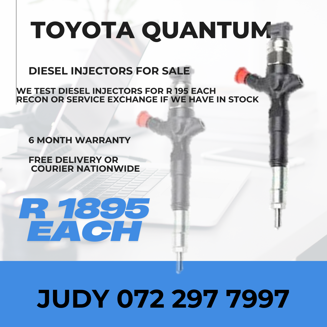 Toytoa Quantum Diesel Injectors for sale on service exchange or to recon - Private Seller Toytoa Quantum Diesel Injectors for sale on service exchange or to recon - Private Seller