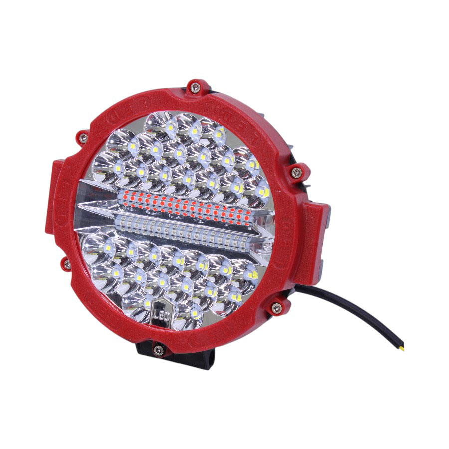 New ProductLED360 7″ 65LED Emergency Strobe – Red Casing with Blue/Red Strobe & White Spotlight (each)