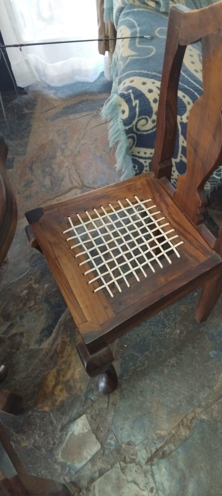 Kiaat Dining Room Table with 6 Chairs