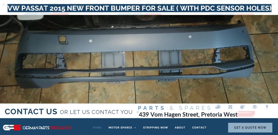 VW PASSAT 2015 BRAND NEW FRONT BUMPER FOR SALE (WITH PDC SENSOR HOLES) - Private Seller VW PASSAT 2015 BRAND NEW FRONT BUMPER FOR SALE (WITH PDC SENSOR HOLES) - Private Seller