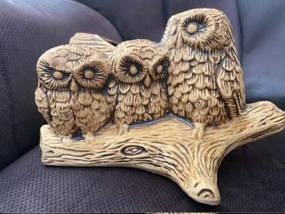 vintage owl family ceramic type vase vintage owl family ceramic type vase