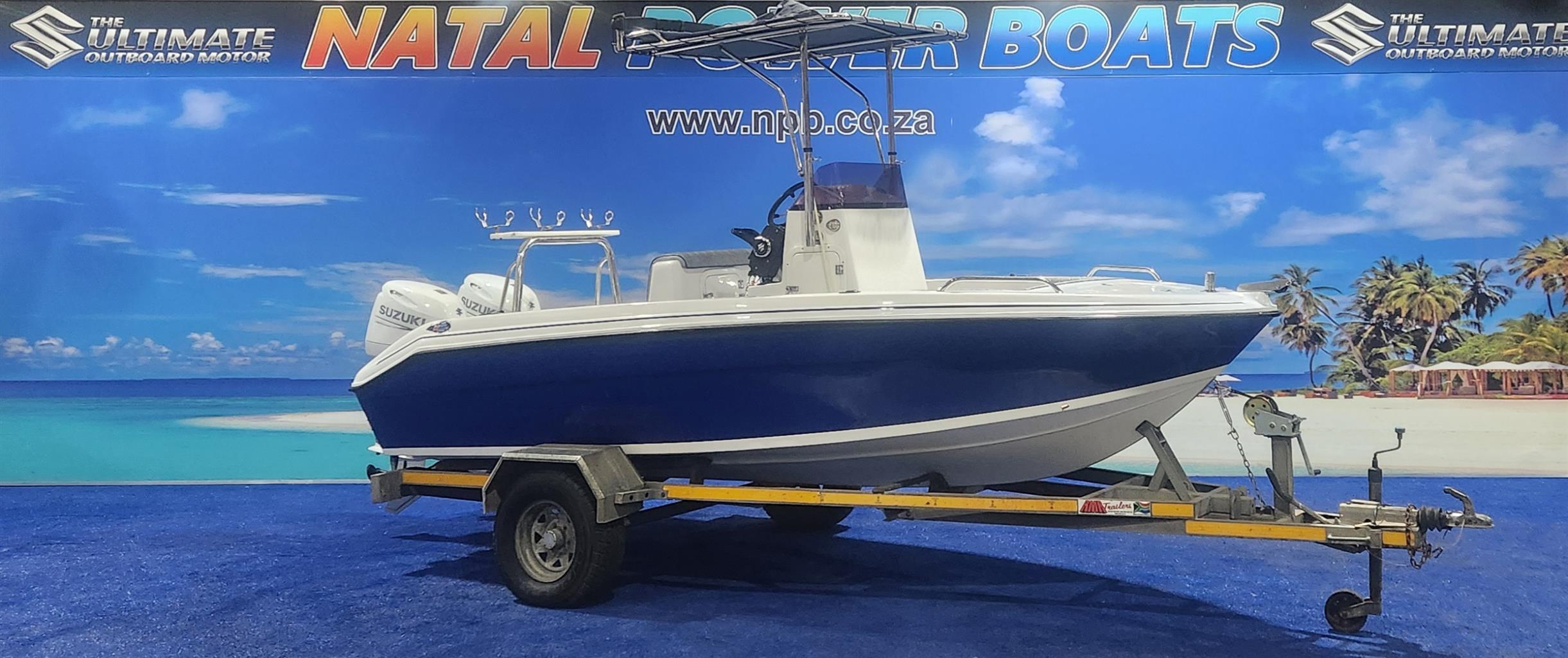 GAMEFISH 170 CC ON TRAILER 2 X 60 HP SUZUKI 4 STROKES 2021 MODEL 200 HOURS FINAN