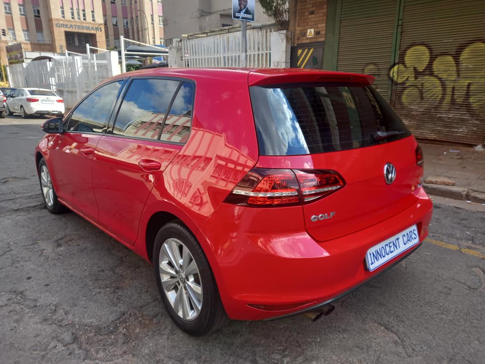 2015 VW GOLF 7 1.4 TSI BLUEMOTION PETROL, AUTOMATIC TRANSMISSION DSG, RED COLOUR, 89000KM