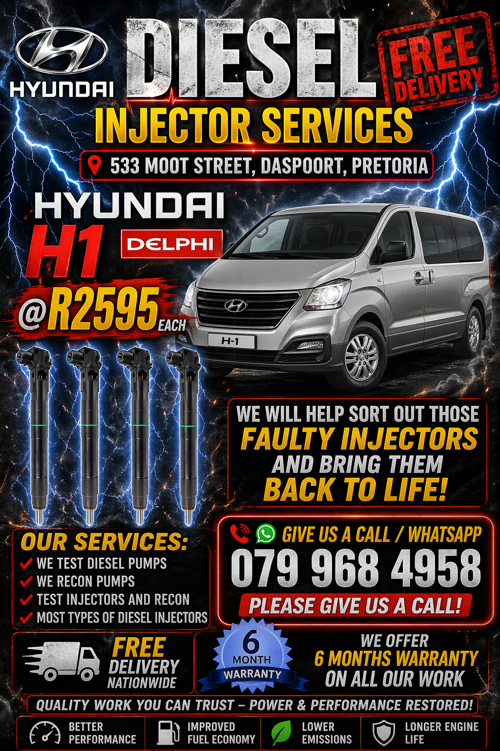 hyundai h1 bosch/hyundai h1 delphi injectors - Private Seller hyundai h1 bosch/hyundai h1 delphi injectors - Private Seller