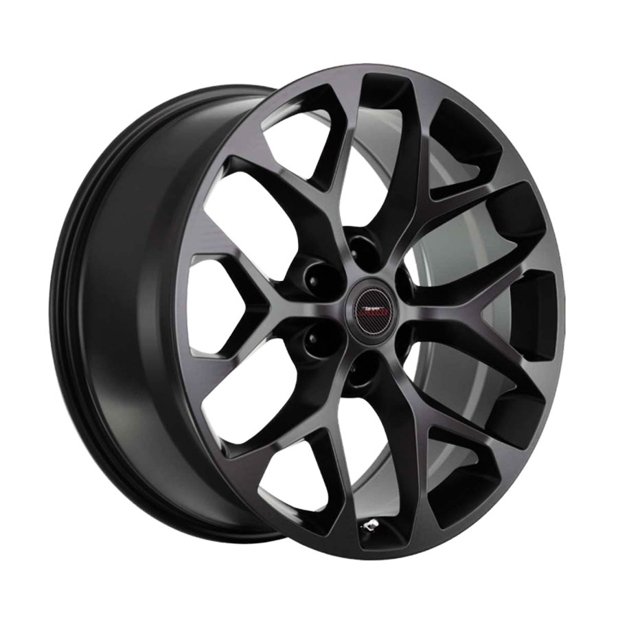 22″ A-Line Peak 6/139 Satin Black Alloy Wheels