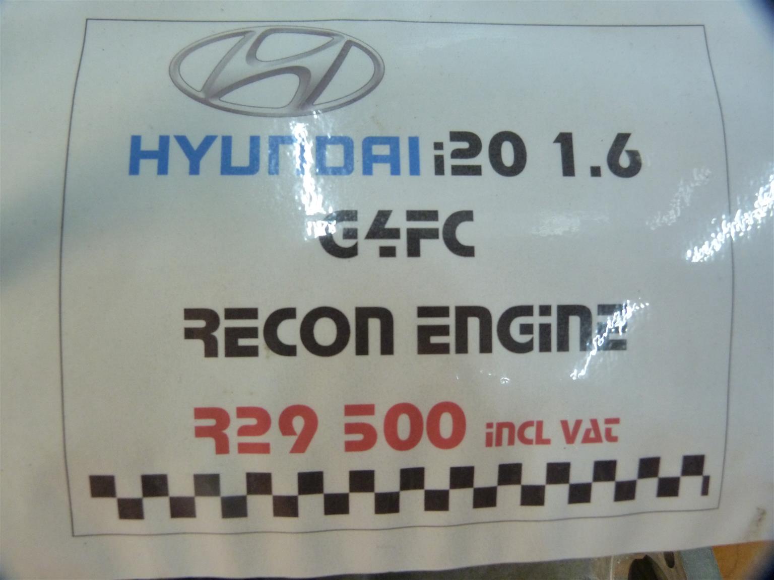 HYUNDAI i20 1.6 G4FC RECON ENGINE FOR SALE - Private Seller