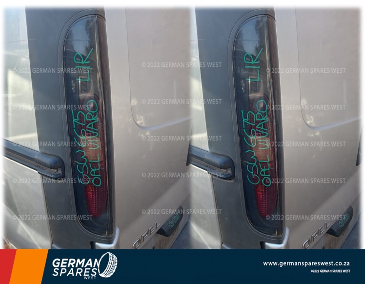 OPEL VIVARO 1.9 2006 LEFT TAILLIGHT FOR SALE – USED - Private Seller OPEL VIVARO 1.9 2006 LEFT TAILLIGHT FOR SALE – USED - Private Seller