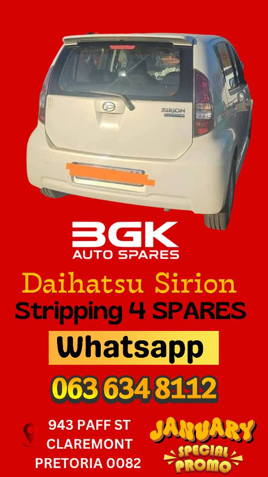 Daihatsu sirion stripping for spares - Private Seller