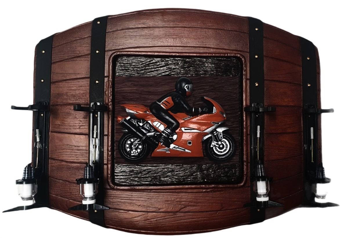 Liquor Dispensers: Orange SuperBike Flat Barrel + 4 Optics. Brand New Products.