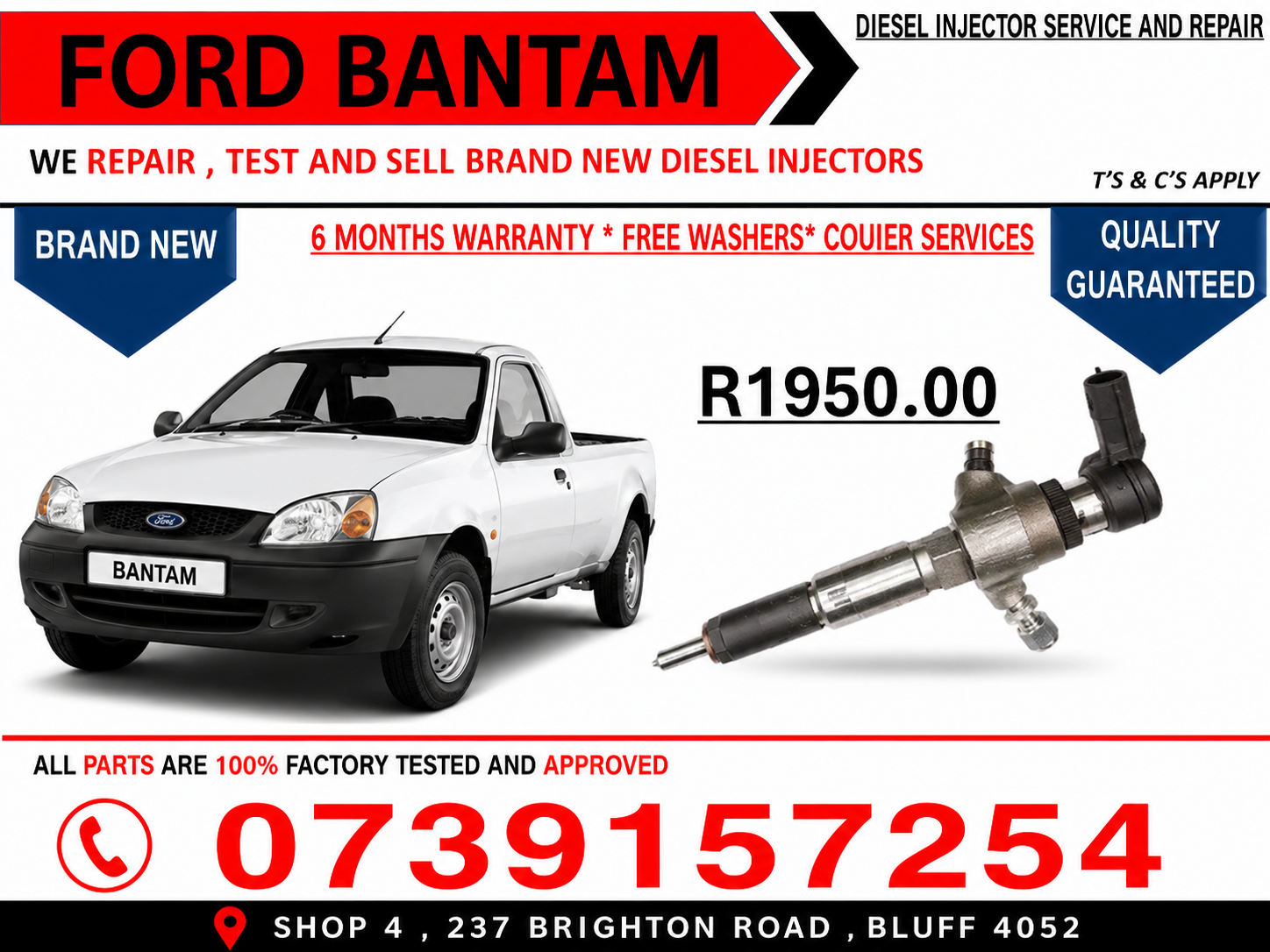 INJECTORS- FOR- FORD 1.4L-BANTAM -REPAIRS & WORKSHOP - TESTED - Private Seller INJECTORS- FOR- FORD 1.4L-BANTAM -REPAIRS & WORKSHOP - TESTED - Private Seller