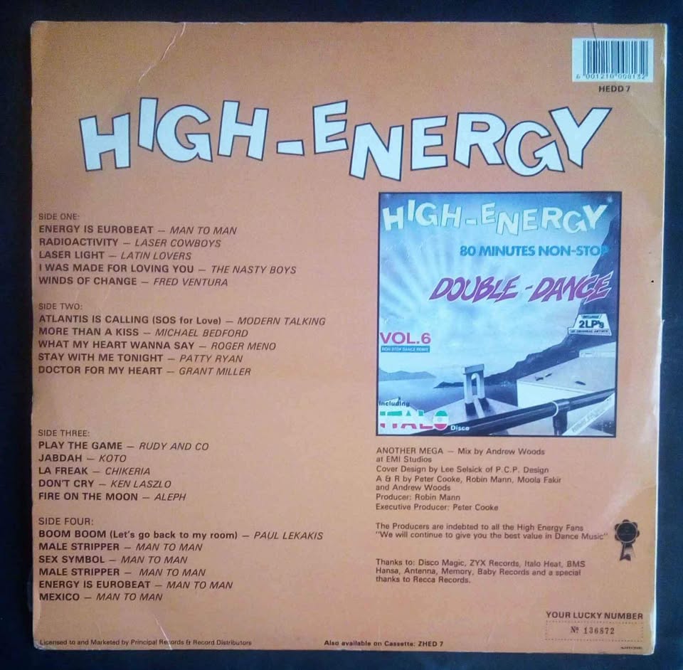 High-Energy Double-Dance Vol.7 Double LP Record Set