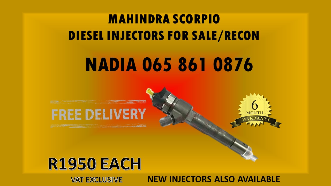 MAHINDRA SCORPIO DIESEL INJECTORS FOR SALE OR TO RECON WITH WARRANTY - Private Seller MAHINDRA SCORPIO DIESEL INJECTORS FOR SALE OR TO RECON WITH WARRANTY - Private Seller