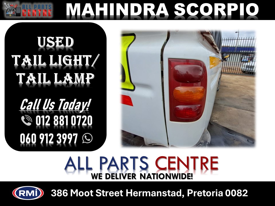 Used Mahindra Scorpio Mhawk tail light Used Mahindra Scorpio Mhawk tail light