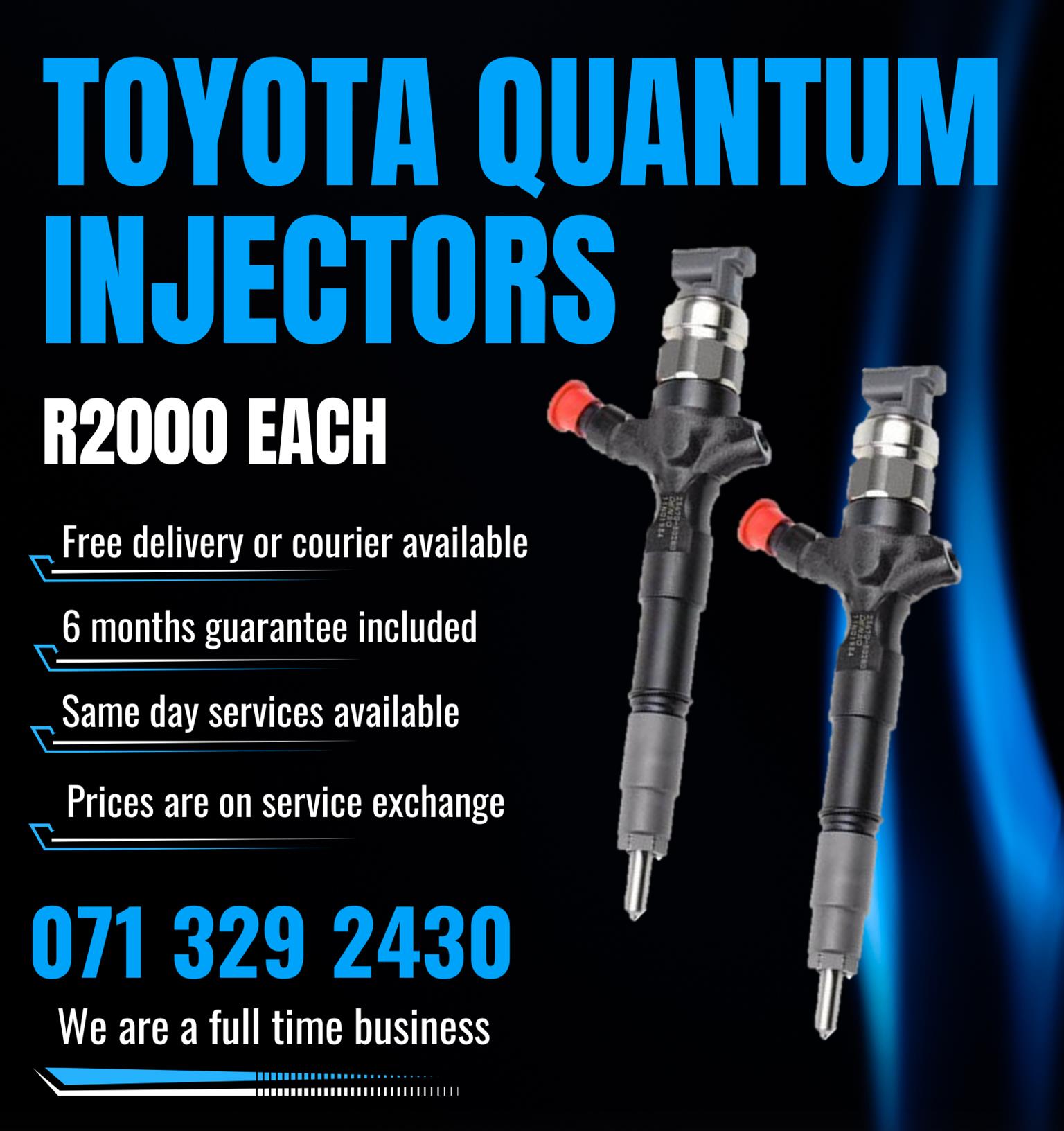 TOYOTA QUANTUM DIESEL INJECTORS FOR SALE WITH WARRANTY - Private Seller TOYOTA QUANTUM DIESEL INJECTORS FOR SALE WITH WARRANTY - Private Seller